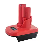 DM20M12 Battery Adapter for Dewalt 20V for Milwaukee 18V M18 Battery Convert to for Milwaukee 12V M12 Cordless Tools Red Black