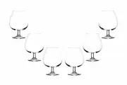 Invino Brandy Stemless Glasses Set 22.5 Oz, Crystal Clear Glassware Set of (6)