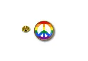 pins pin's flag badge metal lapel hat button biker on peace rainbow
