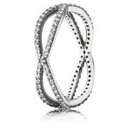 New genuine Pandora Sparkling Crossing Paths Ring 190930CZ size 50 54