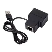 RJ45 Networks Splitters Adapters to 2 Female USB to RJ45 Port with USB Cable