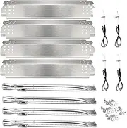 Utheer Grill Replacement Parts for Home Depot Nexgrill 4 Burner 720-0830H, 720-0830D, 720-0783E, 720-0830A Gas Grill, Included 4 Grill Burner Tube, 4 Heat Plates Shield Tent, 4 Ignitors