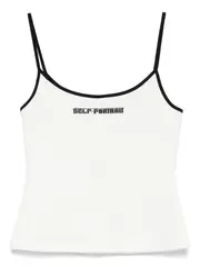 [Self-Portrait] White Vest With Black Logo