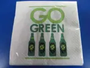 Go Green Irish Cocktails Beer St. Patrick's Day Holiday Party Beverage Napkins