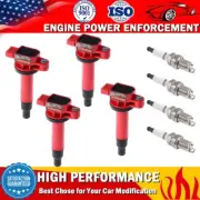 4 Pack UF316 Ignition Coil + Spark Plugs For 2000-2015 Toyota Echo Yaris 1.5L L4 (for: Toyota)