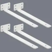 Alise Floating Shelf Brackets,4 Pack L Brackets for Wood 10 Inch, White