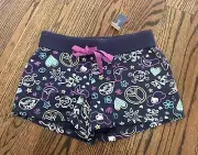 NEW Old Navy Girls Navy Printed Knit Shorts - Medium / 8
