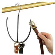 Space Saving Heavy Duty Metal Belt Hanger, Tie Rack Hanger, Rubber Cover,
