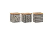 Ladelle Orion Designed Premium Coffee/Tea/Sugar Canister Assorted Charcoal
