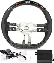 Steering Wheel, Compatible with AMG E63S W213 C63S C43 C63S W206 2021+, Carbon Fiber Wheel Replacement, LED Shift Light Steering Wheel