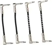 Abaodam 4pcs Guitar Connection Cable Flexible Audio Instrument Effect Cord for Electric Guitar Durable Material with Noise Reduction Design for Amplifiers and Professional Audio Equipment