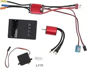 NutriEss S2430 25A Brushless ESC with Programming Card 7200kv Brushless Motor with 2.2kg Metal Steering Gear for 1/16 1/18 RC Car Truck