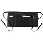 Server Apron with 3 Pockets, Black Waitress Apron for Servers, Short/Half