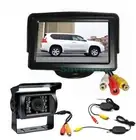 18 IR LED Wireless Reverse Backup Camera +4.3" Monitor Car Rear View Kit 12V-24V
