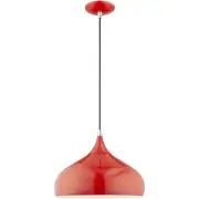 Livex Lighting 41173-72 Allison Mini Pendant Shiny Red