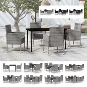 Garden Dining Set Table and Chair Multi Colours/Sizes 3/5/7/9 Piece vidaXL