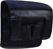 Sofa Armrest Organizer Pockets,Hanging Storage Bag,5 Pockets Chair Space Saving Storage Bag Couch Non Slip Organizer Sofa Side Home Arm Rest Hanging Remote Control PU Leather Bedside Caddy (Color : B