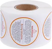DOITOOL 500Pcs Adhesive Removable Candle Warning Decals Safety Stickers for Candle Jars Easy to Apply Labels for DIY Making Self Adhesive Stickers for Safe Use