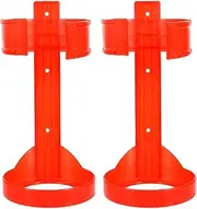 AKOOSY 2 Pack Fire Extinguisher Mount Bracket for Cars Red Plastic Mounting Bracket Truck Wall Mount Hanger Mounting Bracket for School and Office