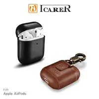 在飛比找有閑購物優惠-ICARER Apple AirPods 復古金屬環扣真皮保