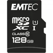 EMTEC microSDXC Memory Card - 128GB - Gold Includes SD Adapter - UHS-I - Class