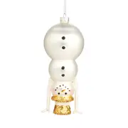 Bloomingdale's Glass Handstand Snowman Ornament - Exclusive