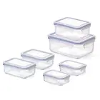 Glasslock Rectangular Food Container Set W/ Lid 6pc Tempered Glass
