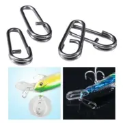 100Pcs Fishing Split Rings Lures Rings Stainless Steel Oval Shape Split Rings