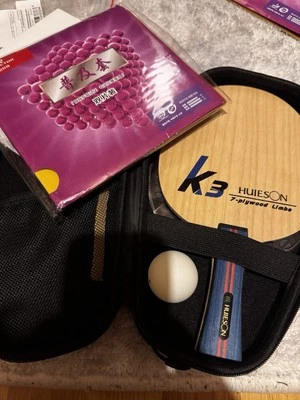 Huieson k3 blade Offensive 7 Wood Ping Pong Racket Blade , Rubber Reactor Corbor