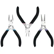 Set of 3 Jewelry Pliers Needle Nose/Diagonal/Round Nose Pliers Beading Supplies