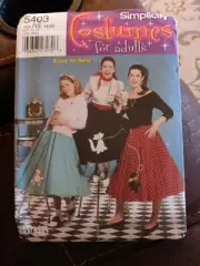 Simplicity 5403 Size 14-22 Costumes - Adult - Poodle Skirt -uncut sewing pattern
