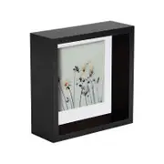 Nicola Spring 6 x 6 3D Shadow Deep Box Photo Frame - Craft Display Picture Frame with 4 x 4 Mount