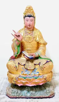 在飛比找Yahoo!奇摩拍賣優惠-台灣古董神像 ，普陀觀音/觀音佛祖/普門觀音/觀音菩薩。大尊