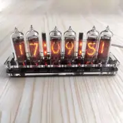 IN-14 6- digits Nixie clock Carbon fiber case With installed tubes