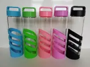 Water Bottle 24 oz Go Green Glass Water Bottles for Hot and Cold beverages