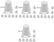 Totority Wind up Mechanism 32 Pcs Clockwork Walking Movement Mechanism Mini Toys Windup Movement Miniatures Empty Cup Crafts Accessories Clockwork Legged Wind up Robot Stuffers Robots Plastic White