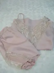 BRAS N THINGS OPERA LIGHT PINK CAMI SIZE 12 & SHORTS 10 PYJAMAS SET BNWT