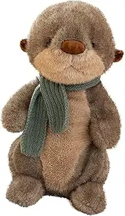 Stuffed Animals,Stuffed Animal Pillow with Scarf | Interactive Play, Bedroom Decor, Huggable Cuddle Pillow for Dining Room Bedroom Living Room