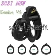 Designed Mamba Male Chastity Device Double-Arc Cuff Rings Chastity Cage Belt