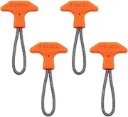 Zangc t Zipper Drawstring Heavy-Duty TPU Drawstring Suitable for Backpacks Cases Wallets Handbags and Other Sports Equipment Zipper Heads Orange 4PCS