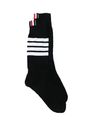 [Thom Browne] Lightweight Cotton 4-Bar Mid Calf Socks Women