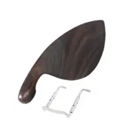 Natural Ebony Violin Chinrest and Mounting Clamp 4/4 Size Fiddle Violin Parts