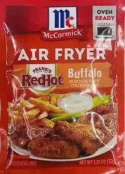 McCormick Air Fryer FRANKS RED HOT BUFFALO Seasoning Mix 1.25 oz packet