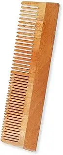 GLUN® Neem Wooden Hair Comb, Made with Kachchi Neem Wood, Soak Herbs Oil For Multiple Benefits, Chemical Free, Anti Bacterial, Control Hair Fall, for All Hair Types