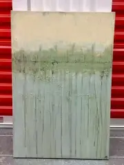 Original oil painting on canvas signed - Abstract experimental seascape beach