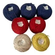 Vintage January & Wood Co. Macrame Cord 1/16" 75 YDS Per Ball Mixed Lot Of 7