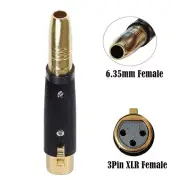 Audio Adapter 3PIN XLR Female to 6.35mm Plug Microphones Audio Adapter Connector