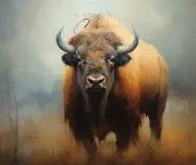 Buffalo Art Mouse Pad Gift Computer Yellowstone