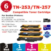 6x Compatible Toner TN253 TN257 TN-253BK TN-257 For Brother HL-3230CDW HL3270W