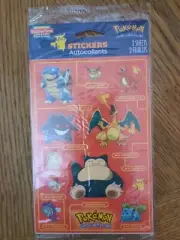 1999 American Greetings Pokémon Nintendo Stickers 2-Sheets -Game Freak CHARIZARD